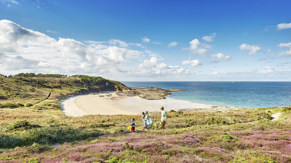 Plage Saint Michel îlot Saint Michel 22430 Erquy Côtes Darmor Brittany France