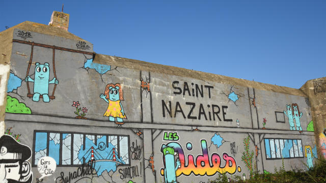 Les Oides Fresque Blockhaus Ak à Saint-Nazaire