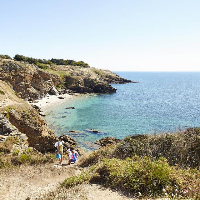 Plage de Saint-Gildas-de-Rhuys et sentier côtier sur la presqu'île de Rhuys