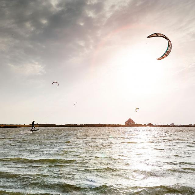 Kite-surf à la Pointe de Penvins - Presqu'île de Rhuys (56)