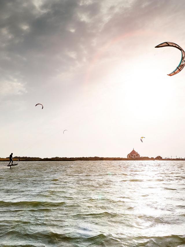 Kite-surf à la Pointe de Penvins - Presqu'île de Rhuys (56)